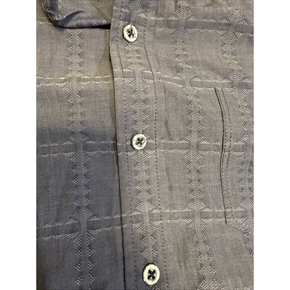 Tommy Bahama Shirt L 100% Linen Blue Button Front Long Sleeve Check Plaid - Picture 6 of 9